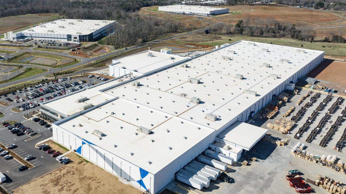 Corning Inc. and Meta’s multiyear, up to $6 billion agreement to accelerate the buildout of data centers in the U.S., includes the expansion of Corning’s optical cable manufacturing facility in Hickory, shown.