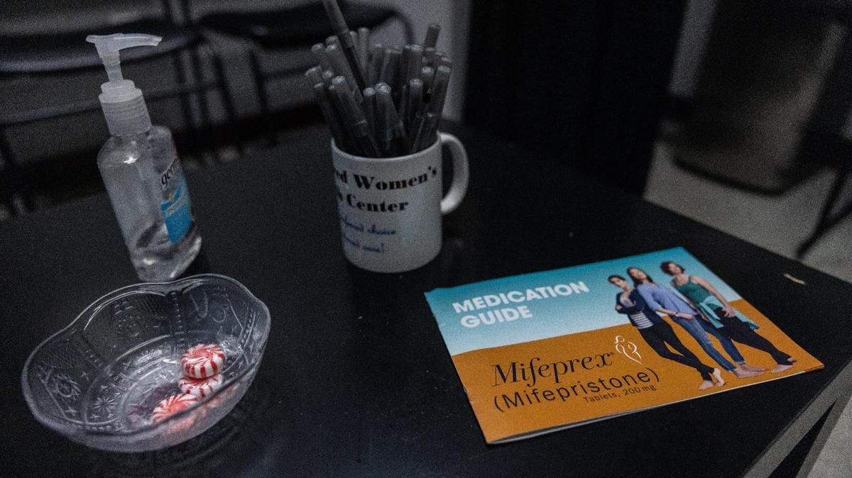 A room where patients are informed about the abortion pill.