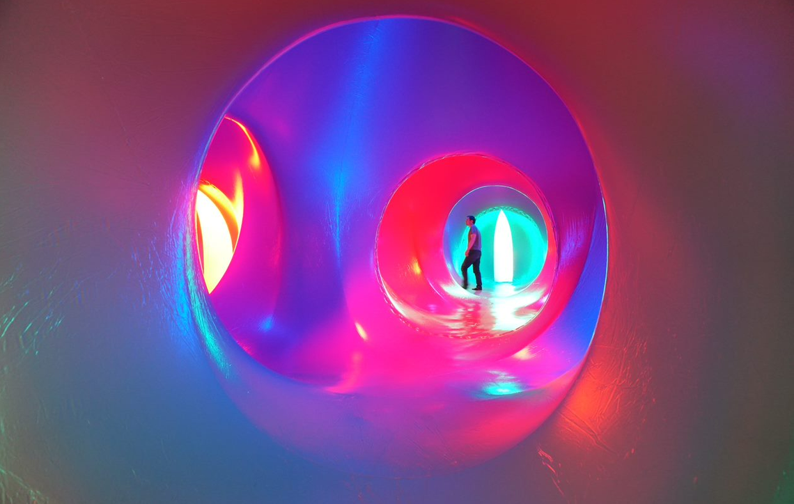 Luminarium — Architects of Air by Alan Parkinson, an inflatable sculpture with tunnels, will be based in Ballantyne’s Backyard throughout the arts festival.