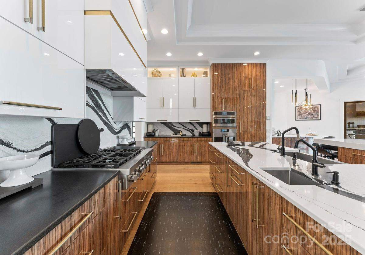 Shown is the kitchen of the mansion on Cape Cod Way.