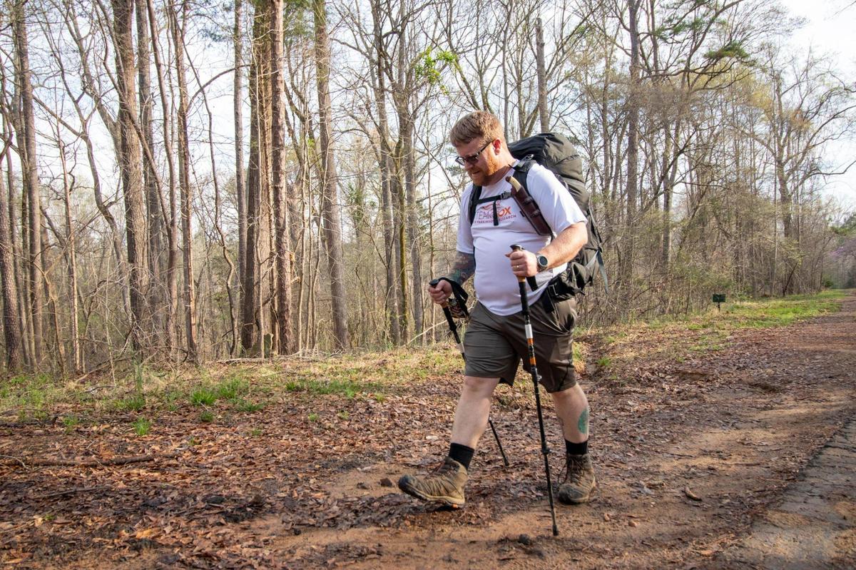 Matt Vilardebo , who was recently diagnosed with Parkinson’s disease, prepares for a hike on the Appalachian trail to help raise money and awareness for research.