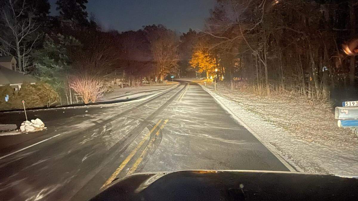 Lincoln County schools operated on a two-hour delay Tuesday because of black ice on roads, the school district said.