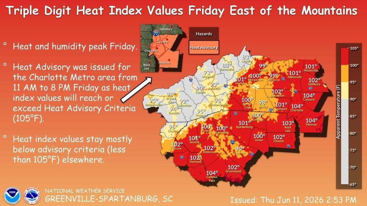 The heat index is what temperatures feel like to the human body “when relative humidity is combined with the air temperature,” NWS says.