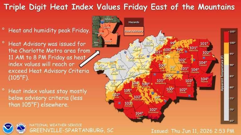 ‘Above normal’ heat prompts advisory for Charlotte area. ‘Stay out of the sun’
