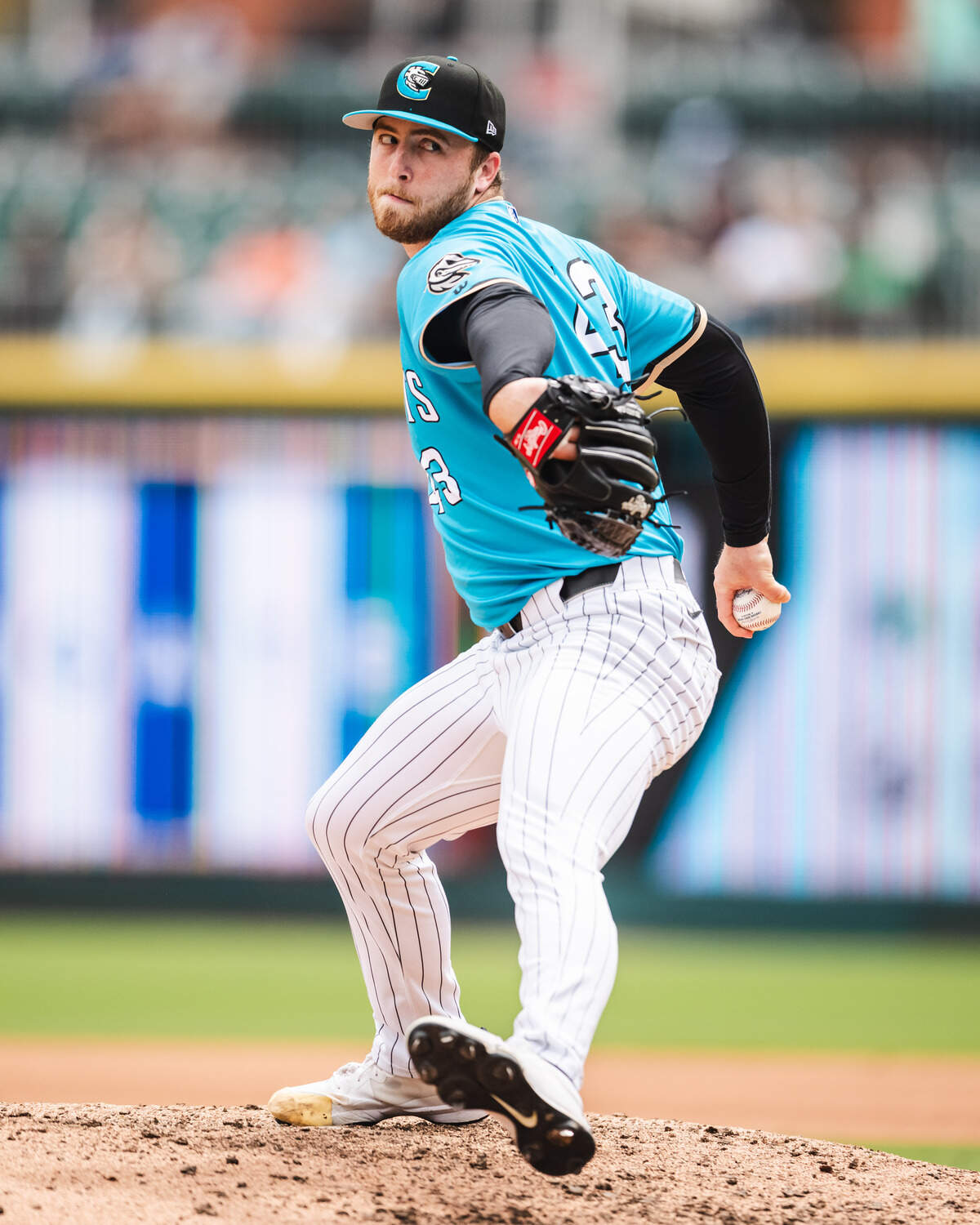 Duncan Davitt, right-handed pitcher for the Charlotte Knights, is also a stellar sportswriter. Newspapers, after all, are part of the family business. He made his MLB debut in April.
