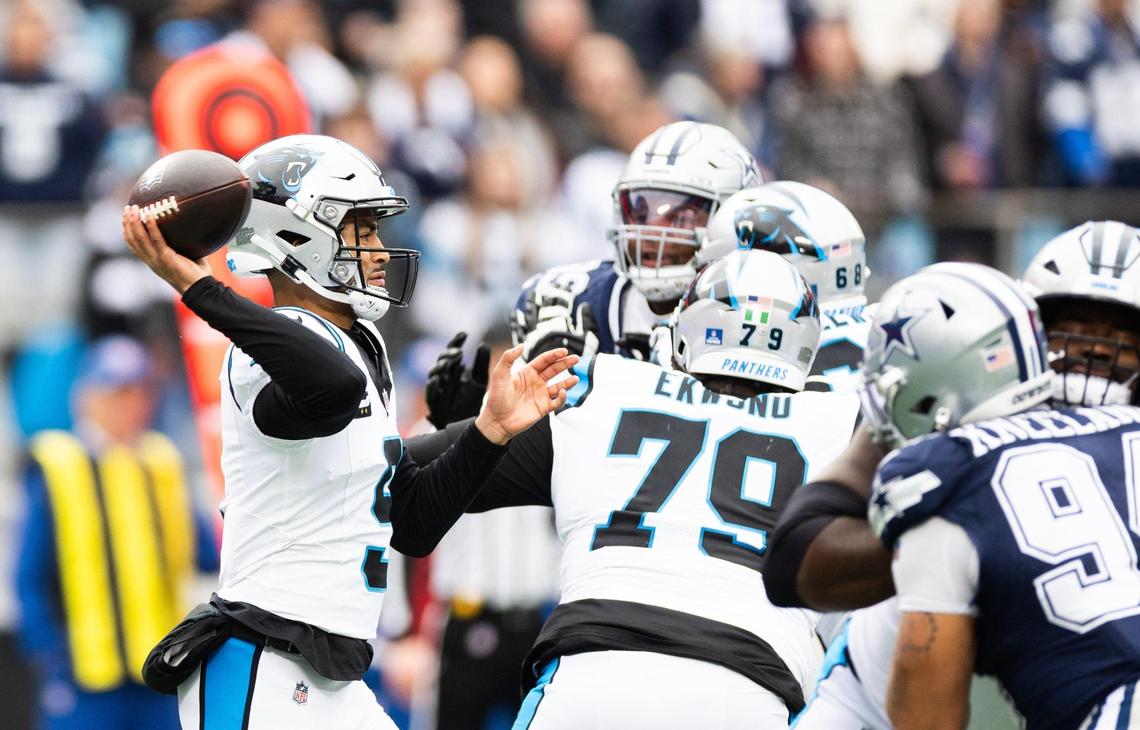 at the Bank of America Stadium in Charlotte, N.C., on Sunday, December 15, 2024.