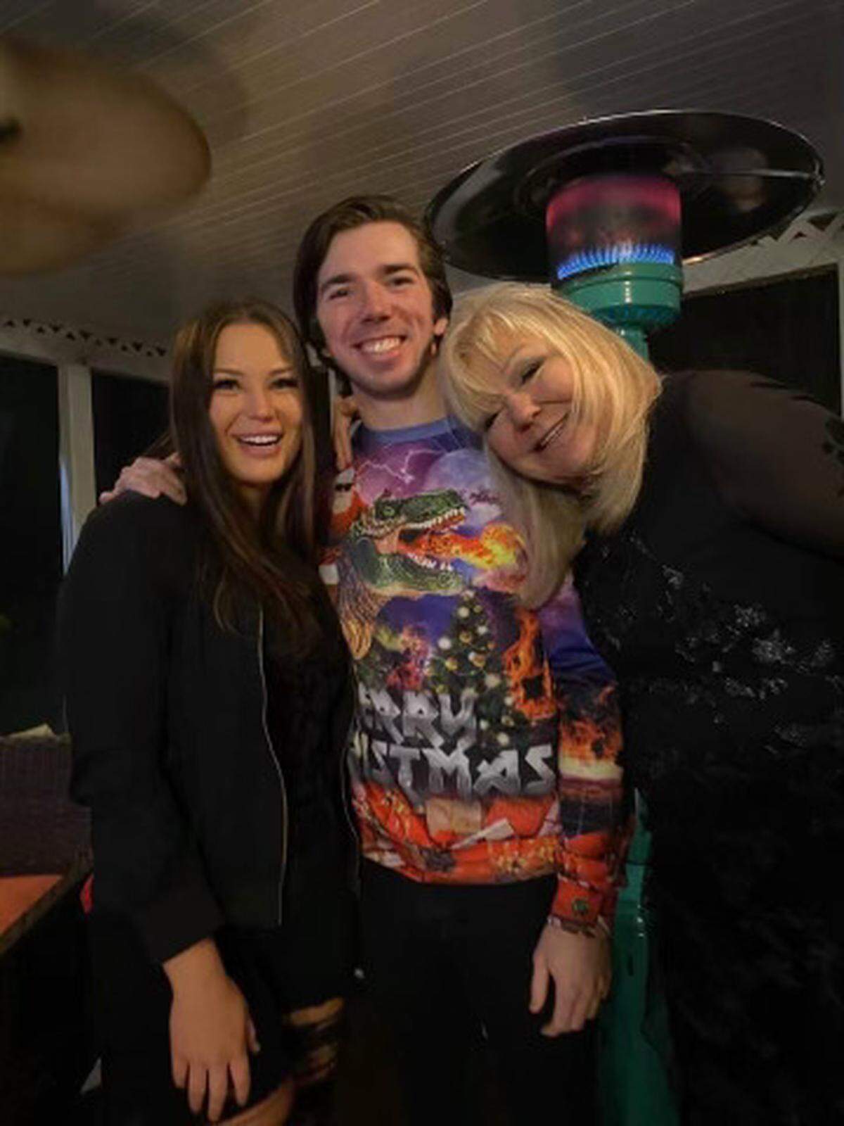 From left to right, Hailey Sanders and Hayden Sanders with their mother, Sharon.