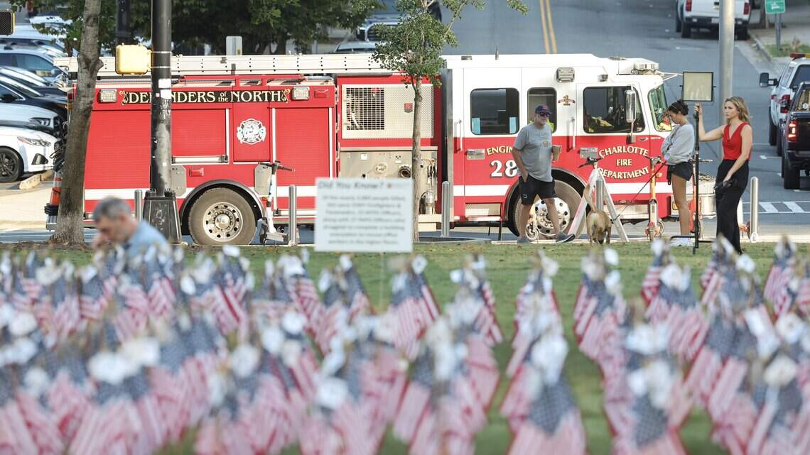 Hundreds gather in Uptown Charlotte to honor the victims, survivors of 9/11