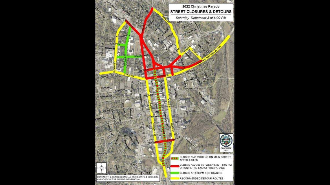 Is it or isn’t it? A City of Hendersonville map of Christmas Parade street closures and detours created a social media stir because the map resembles an upside-down penis.