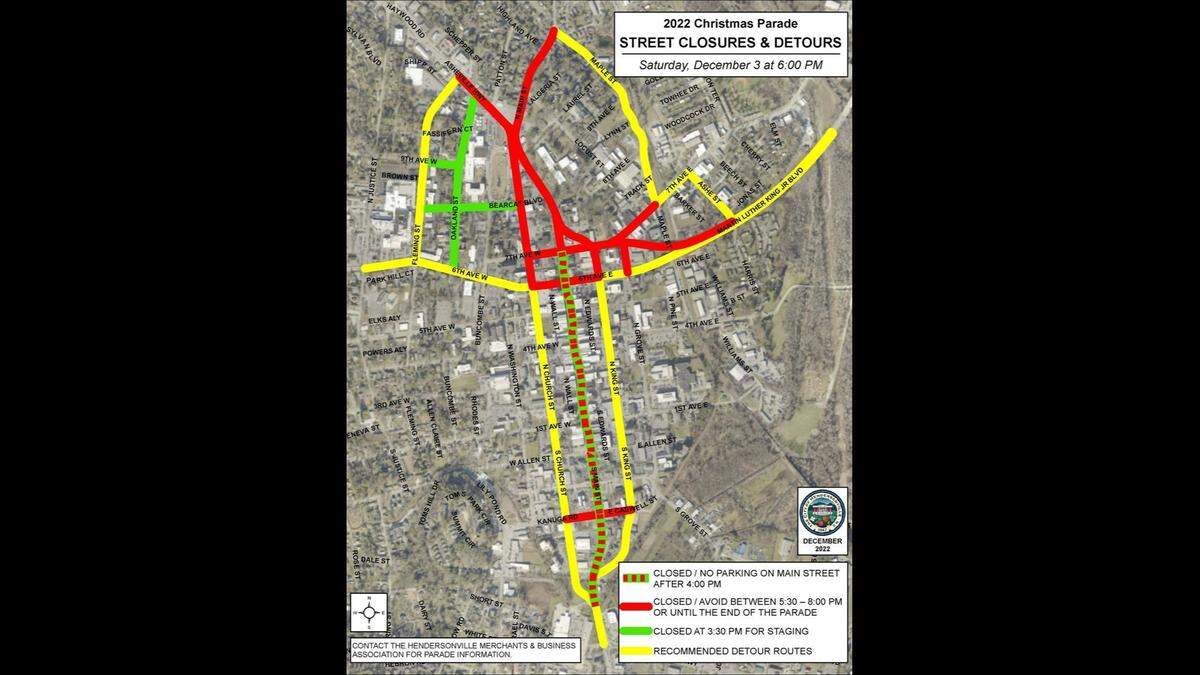 Is it or isn’t it? A City of Hendersonville map of Christmas Parade street closures and detours created a social media stir because the map resembles an upside-down penis.