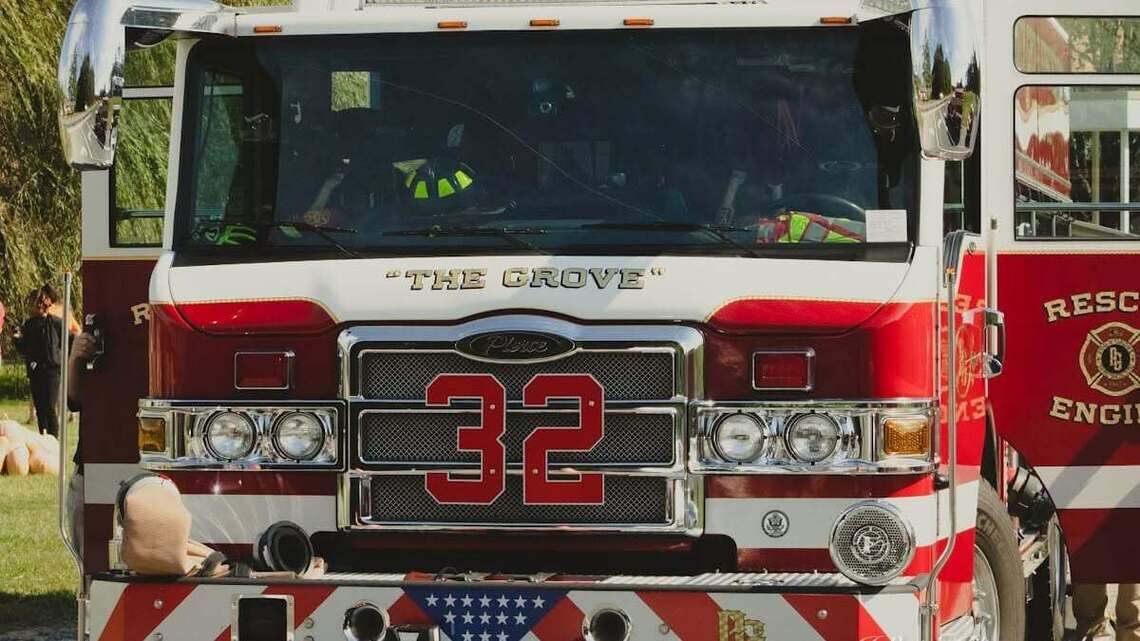 Windshield flies off tumbling fire engine, hits man in his yard, NC officials say
