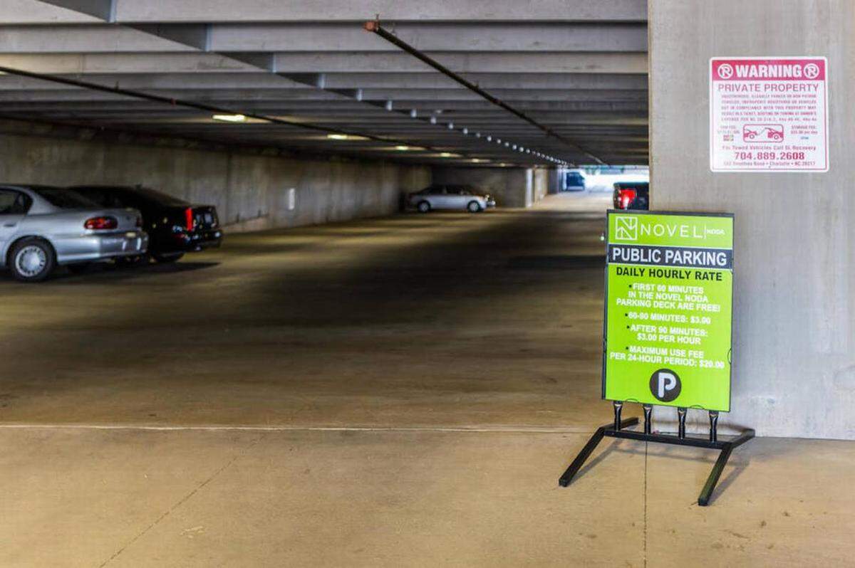 Crescent Novel NoDa parking deck.