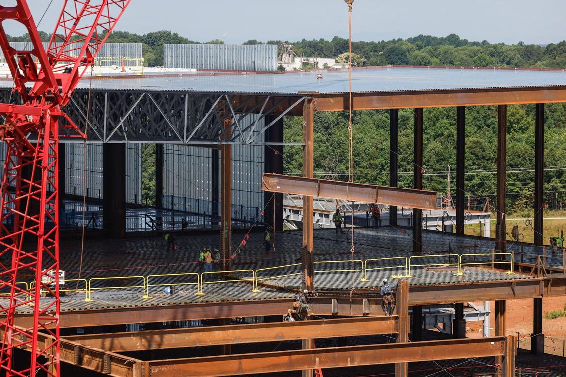Construction continues off Interstate 85 exit 5 on Two Kings Casino Resort in Kings Mountain, NC on Tuesday, June 17, 2025.