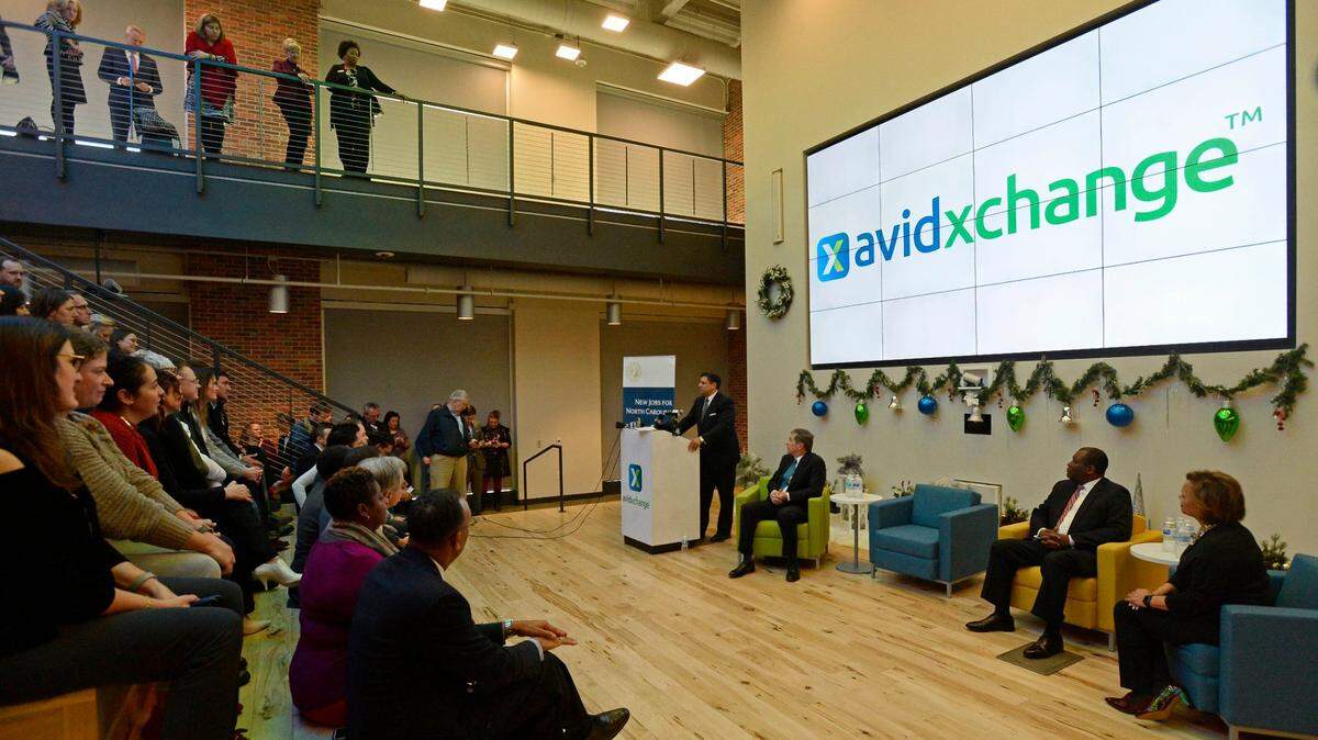 Payment software company AvidXchange is planning to go public in a $582 million offering. Here, CEO Michael Praeger talks about the company’s expansion in its Charlotte Headquarters in December 2018.