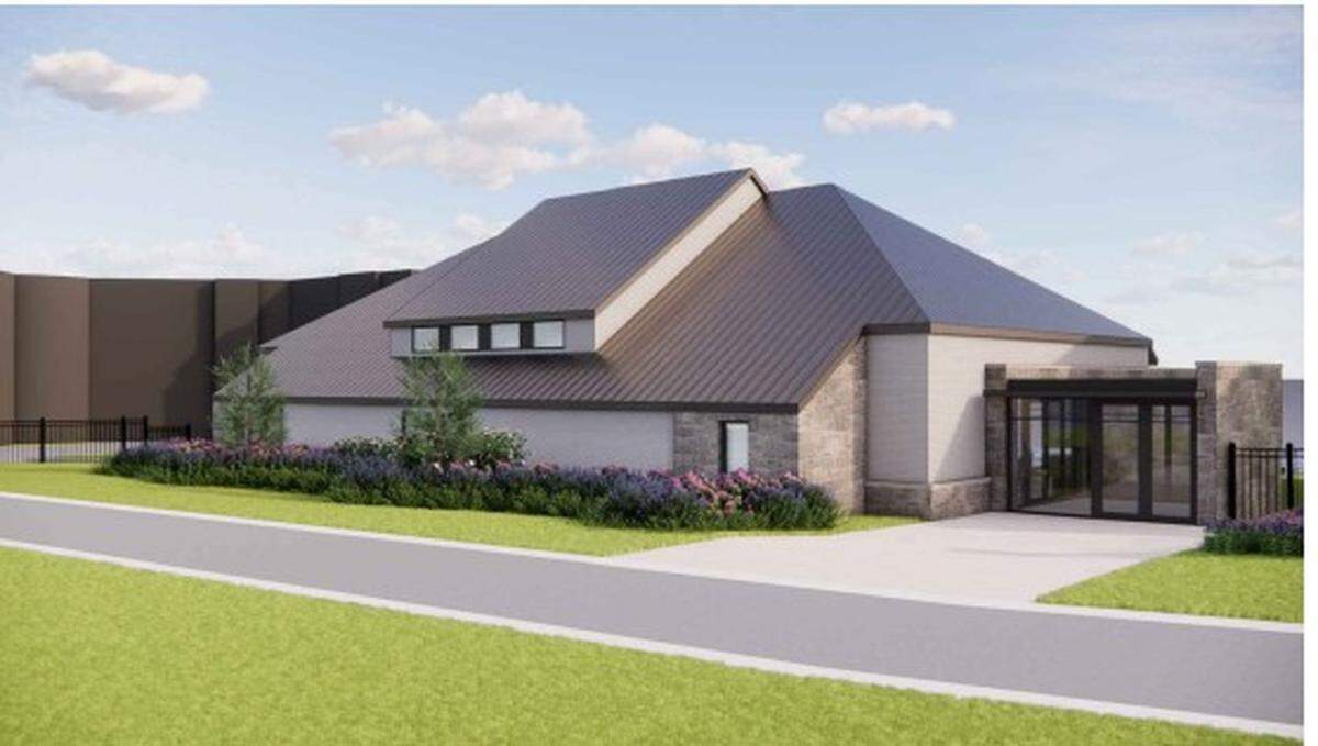 This view from Nantz Road shows the Griffin family’s proposed event pavilion on Lake Norman in Cornelius.