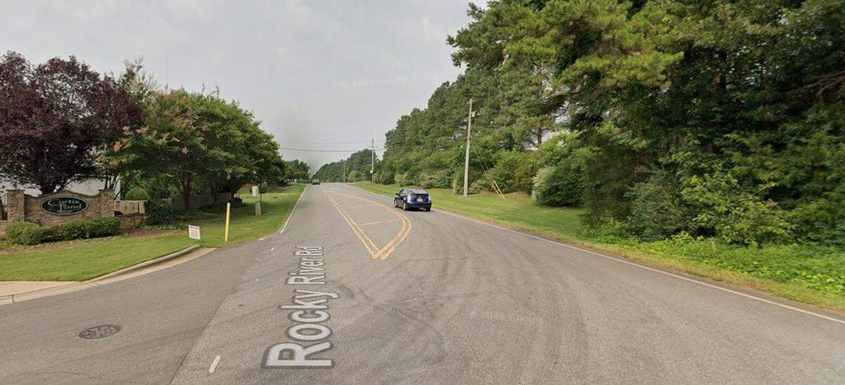Shown is the intersection of Rocky River and Glenallen roads at the Curtis Pond subdivision, south of the proposed Skyline Meadows subdivision in southeast Mooresville.