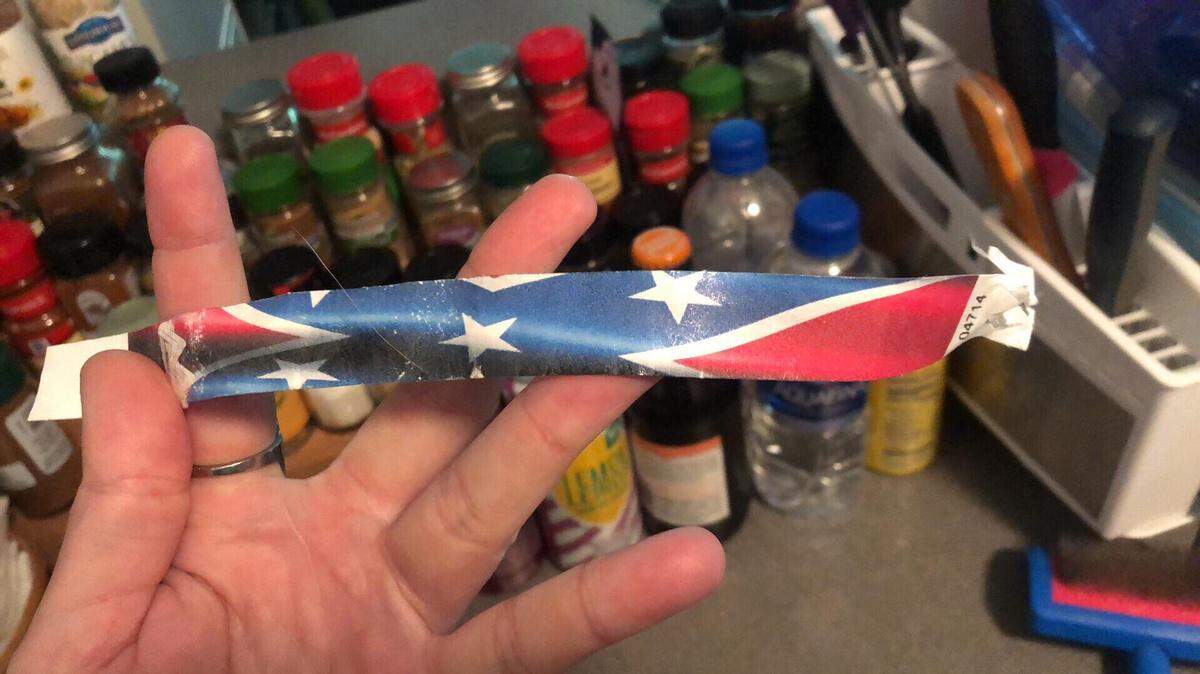 Forsyth County said the Confederate flag wristbands were ordered by mistake.