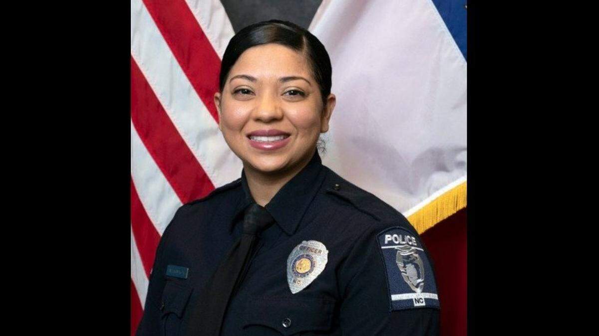 Charlotte-Mecklenburg police Officer Mia Goodwin died while performing her duties on Interstate 85 in northeast Charlotte on Wednesday, Dec. 22, 2021.