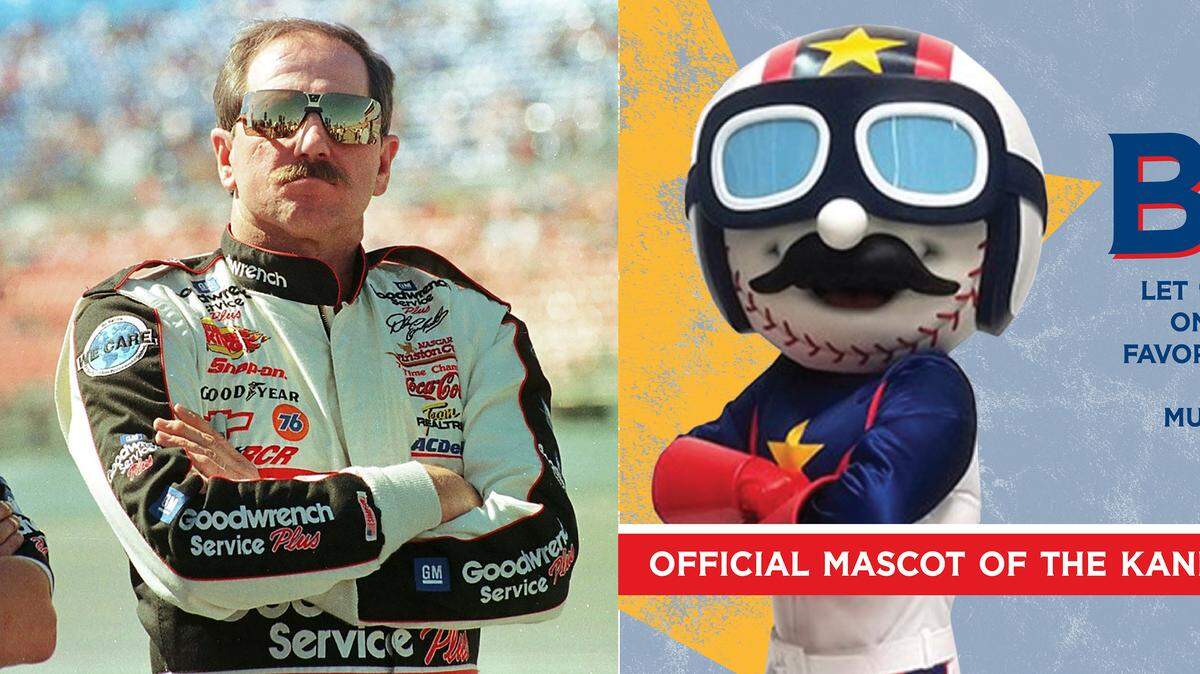 Fans on social media are convinced the new mascot of the Kannapolis Cannon Ballers looks like Dale Earnhardt Sr.