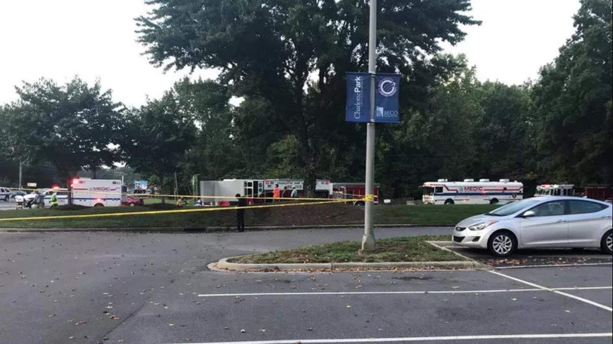 The scene where a couple married 47 years died Sunday in a three-car crash near Billy Graham Parkway. Police said the crash happened after a woman driving a van sped through a red light at the intersection of West Woodlawn Road and South Tryon Street.