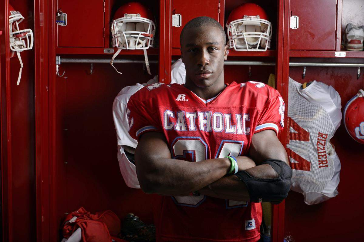 Charlotte Catholic’s Elijah Hood.