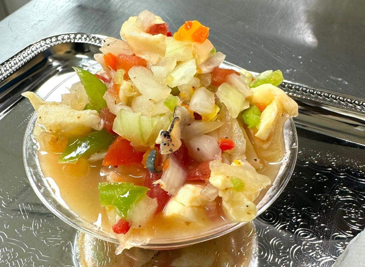 Brother Pay Bahamian Delight’s conch salad.