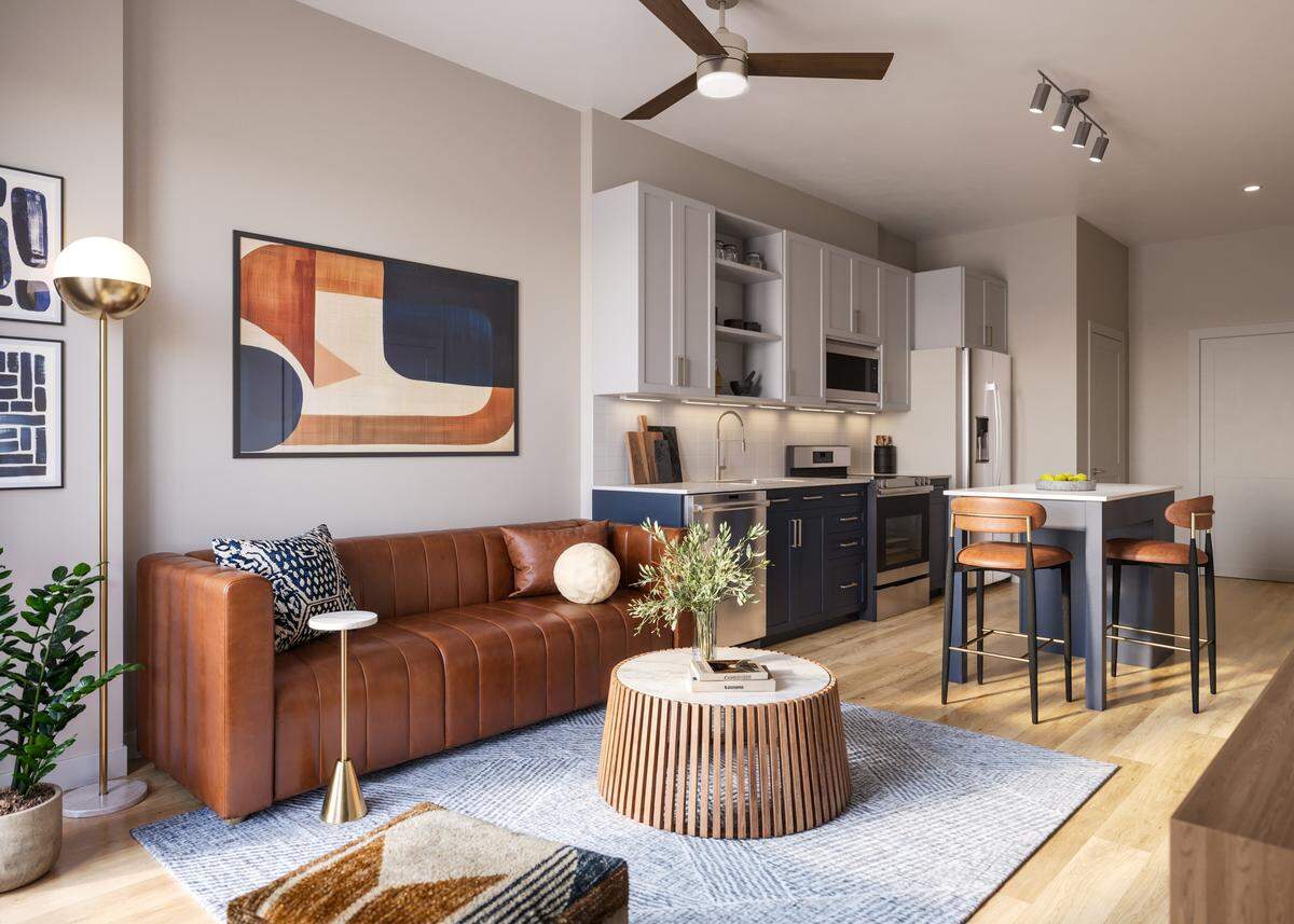 Inside one of the units of Trella Uptown. Trella is a 353-unit mixed-income apartment, is providing affordable units in uptown Charlotte.