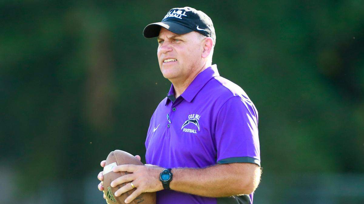 Cox Mill football coach Craig Stewart has resigned to take a job in South Carolina.