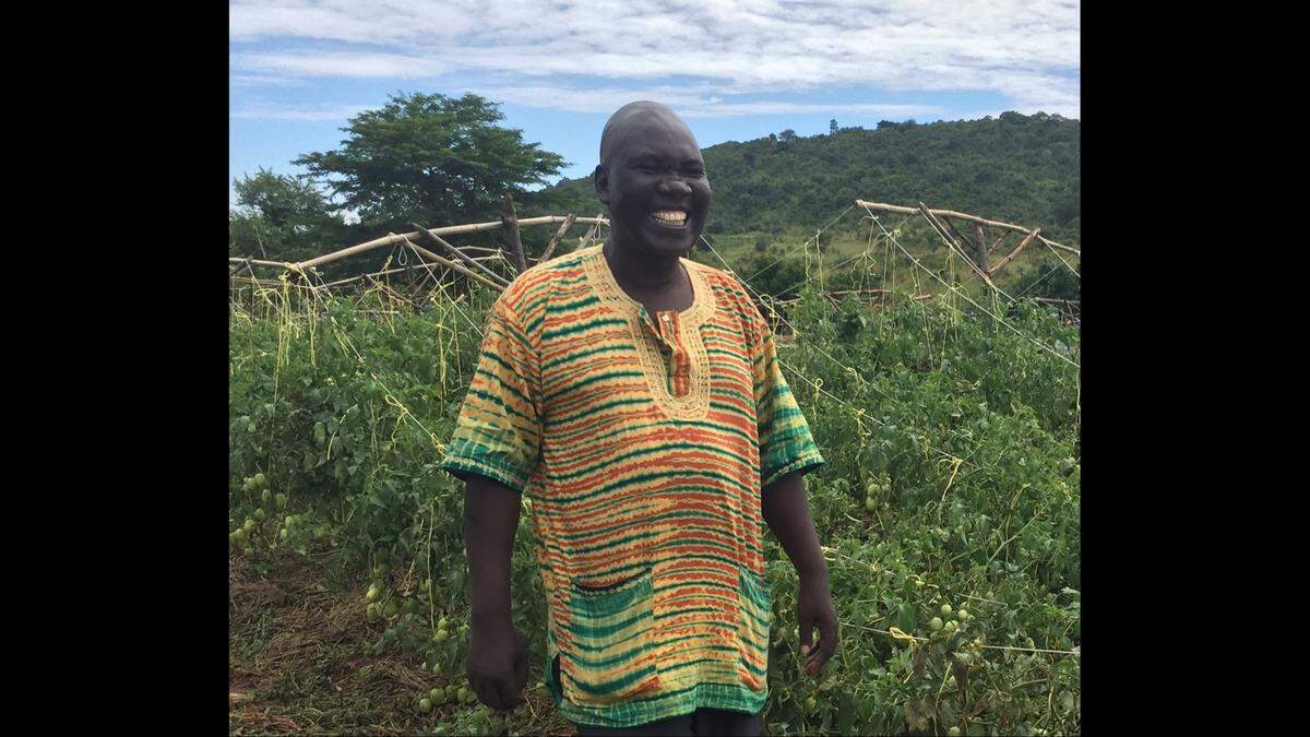 Pastor Geoffrey Odongo is shown at his Acres of Hope ministry for orphaned and vulnerable children in Uganda.