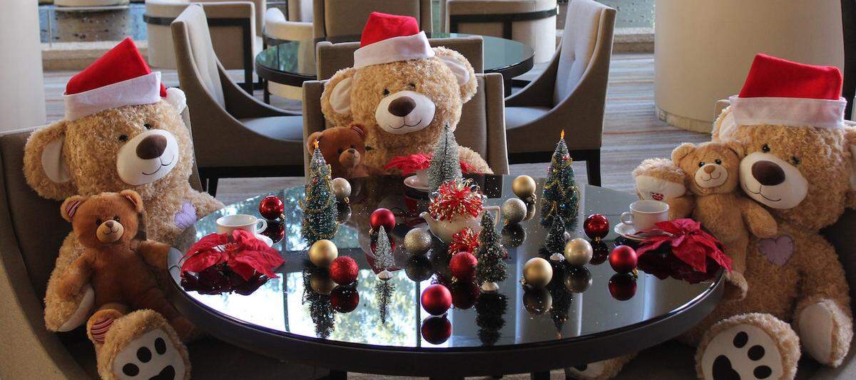 Refreshments at the Teddy Bear Tea include a hot chocolate station, scones and tea sandwiches and child-friendly bites.