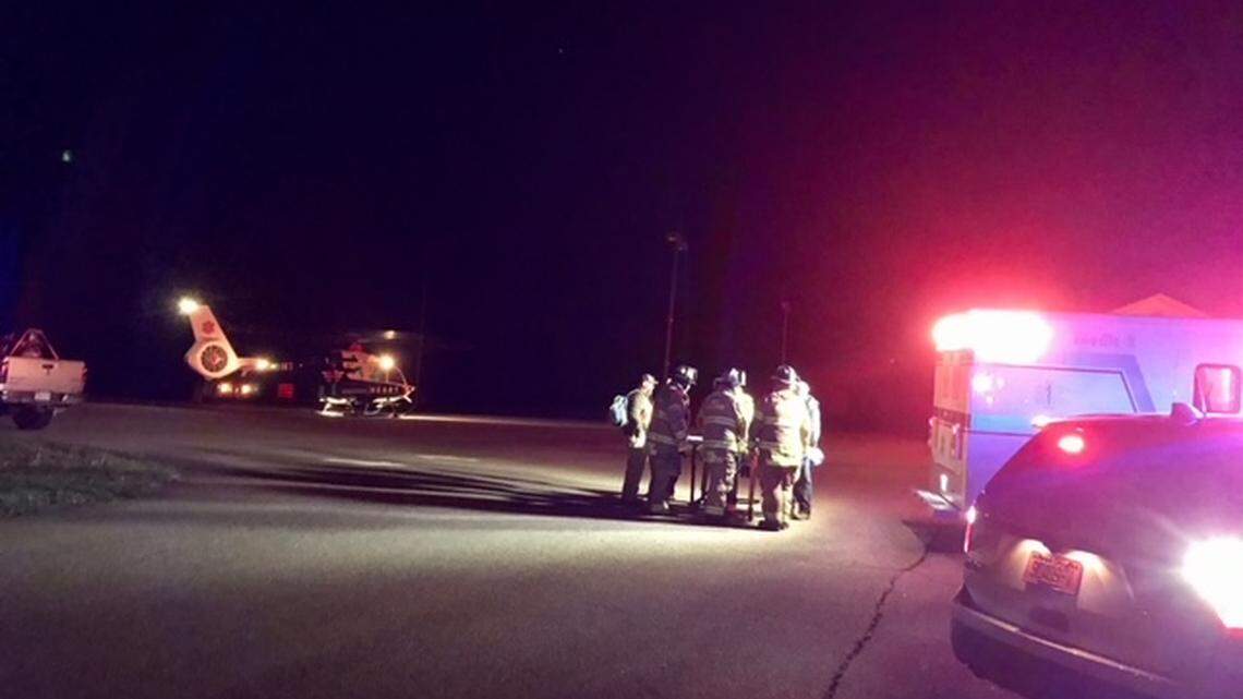 Nine people were hospitalized Saturday, April 22, when a deck collapsed at a home in the North Carolina mountains.