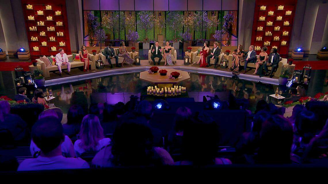 Some of Charlotte cast members during the season 6 reunion episode of “Love is Blind.”