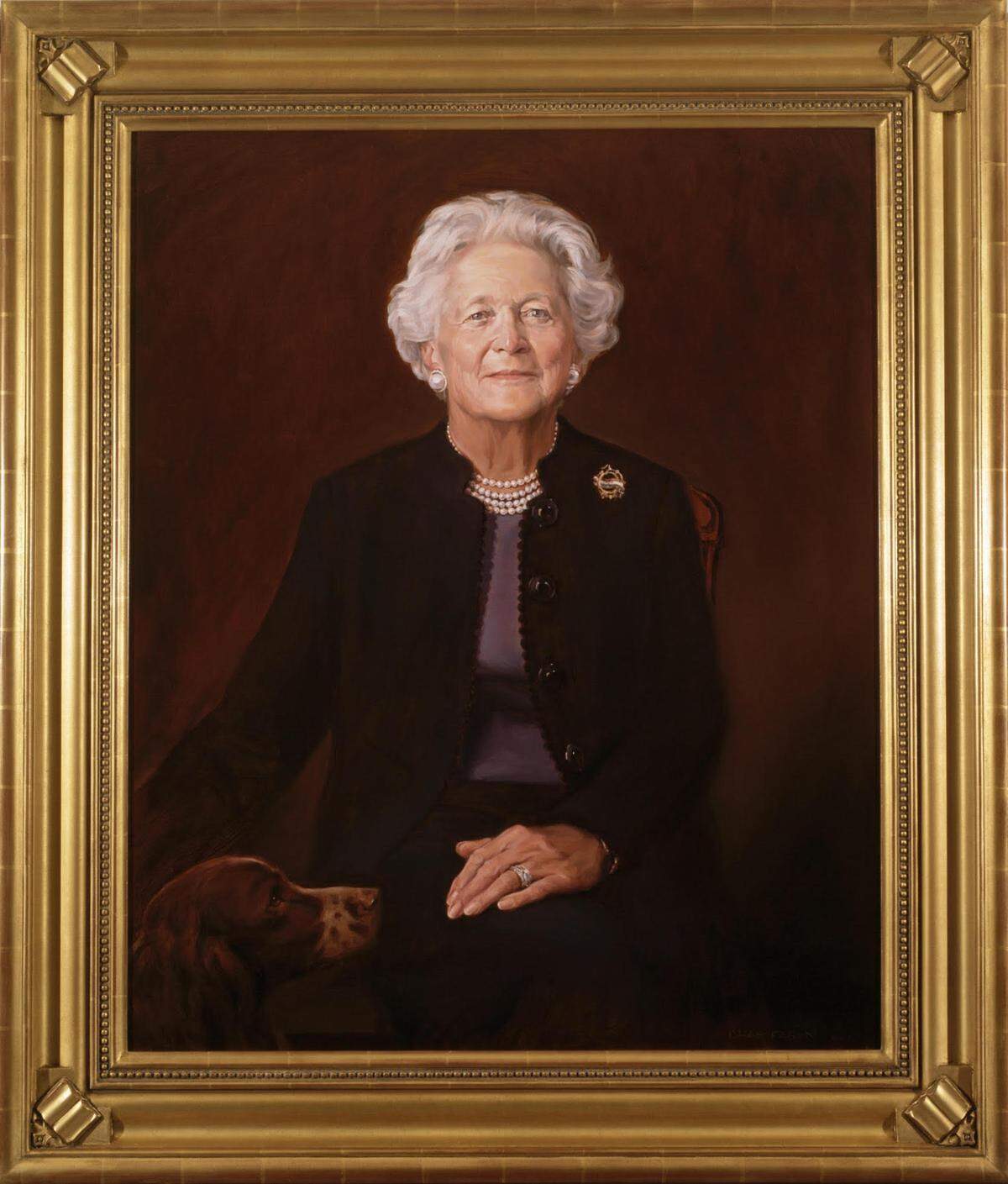 This painting that Charlotte artist Chas Fagan did of former First Lady Barbara Bush is included in a new Smithsonian exhibition on First Ladies.