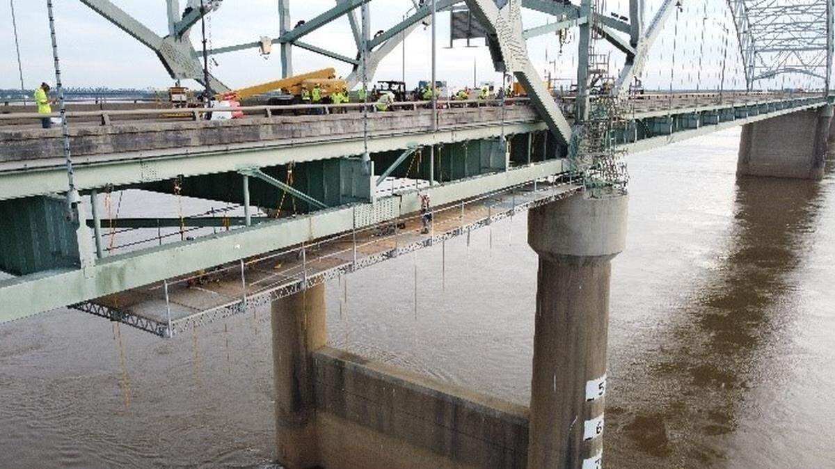 Transportation officials say crews have completed the first phase of repairs on the closed I-40 Hernando de Soto bridge in Memphis, Tennessee. But it could still be months before it reopens.