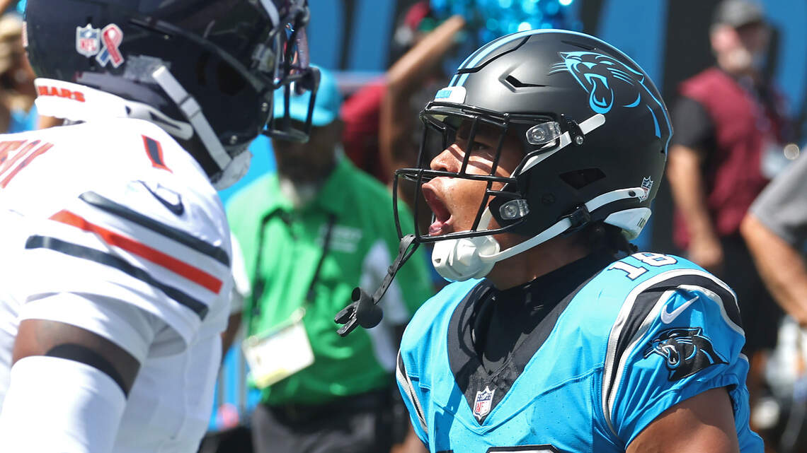 Tetairoa McMillan is Carolina’s No. 1 receiver. Jalen Coker is playing like one
