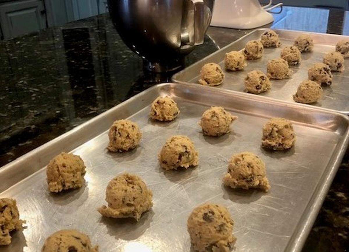 Sweet homemade cookies were some of the first treats Jordan Teeters baked with his newfound free time.