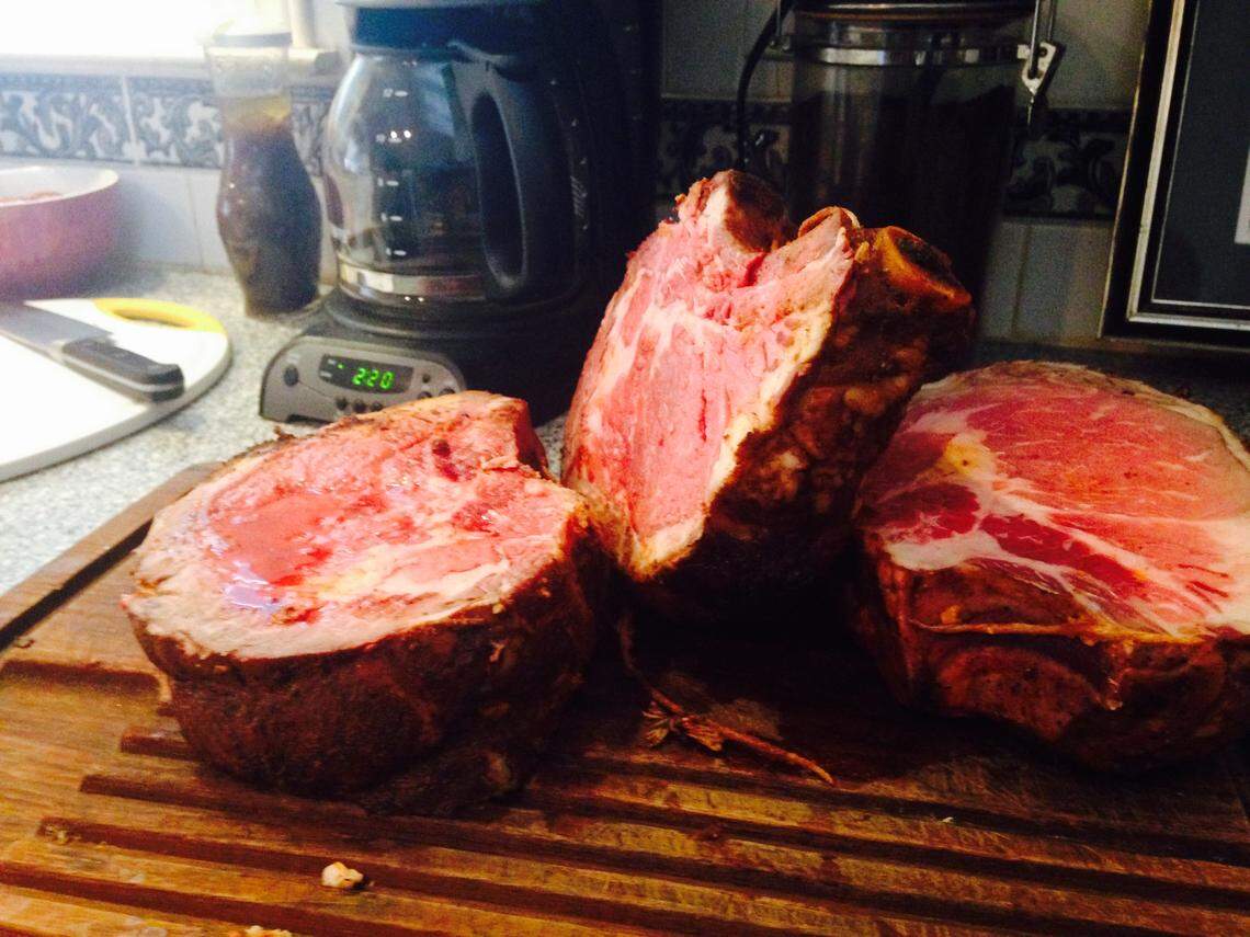 Last Thanksgiving, Matt Barry, executive pitmaster at Midwood Smokehouse, prepared a bone-in rib roast.
