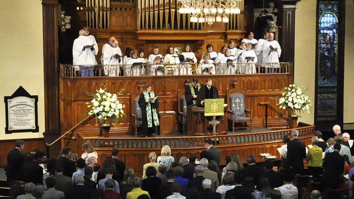 A 2012 service at First Presbyterian Church of Charlotte.