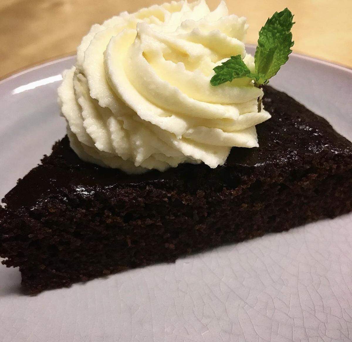 Add a sweet treat to your holiday meal, such as this chocolate cake with white chocolate-peppermint mousse.