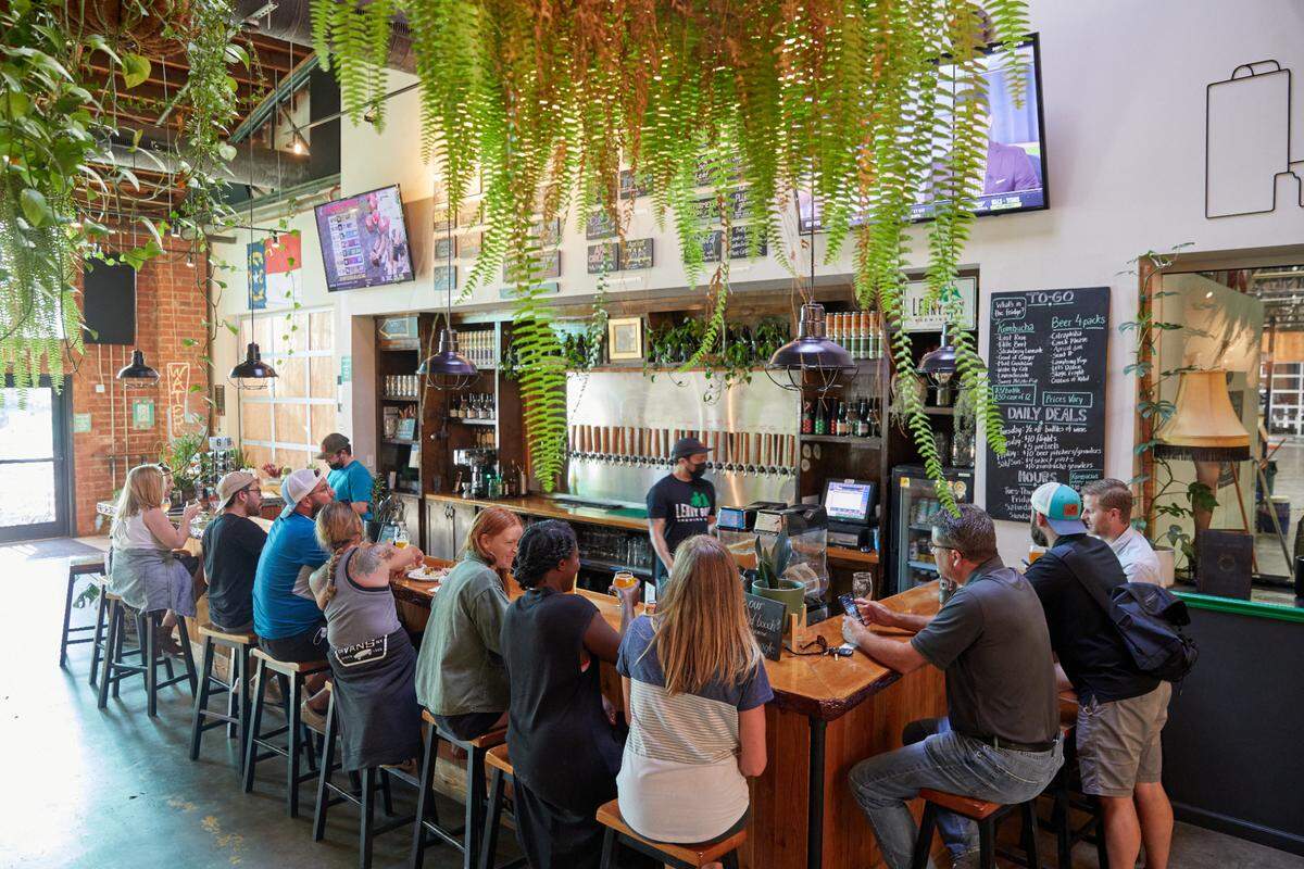 Lenny Boy Brewing is known for serving traditional beer and sours, plus organic, non-alcoholic kombucha.