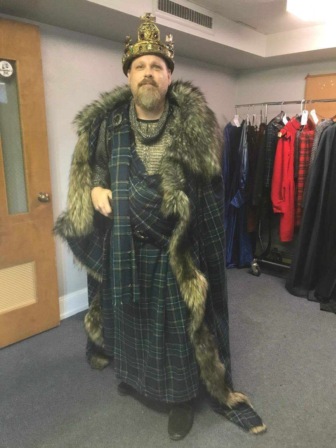 This is one of the costumes in Opera Carolina’s performance of Macbeth. The costumes were designed by the Italian costume designer Ivan Stefanutti, who is also directing the performance.