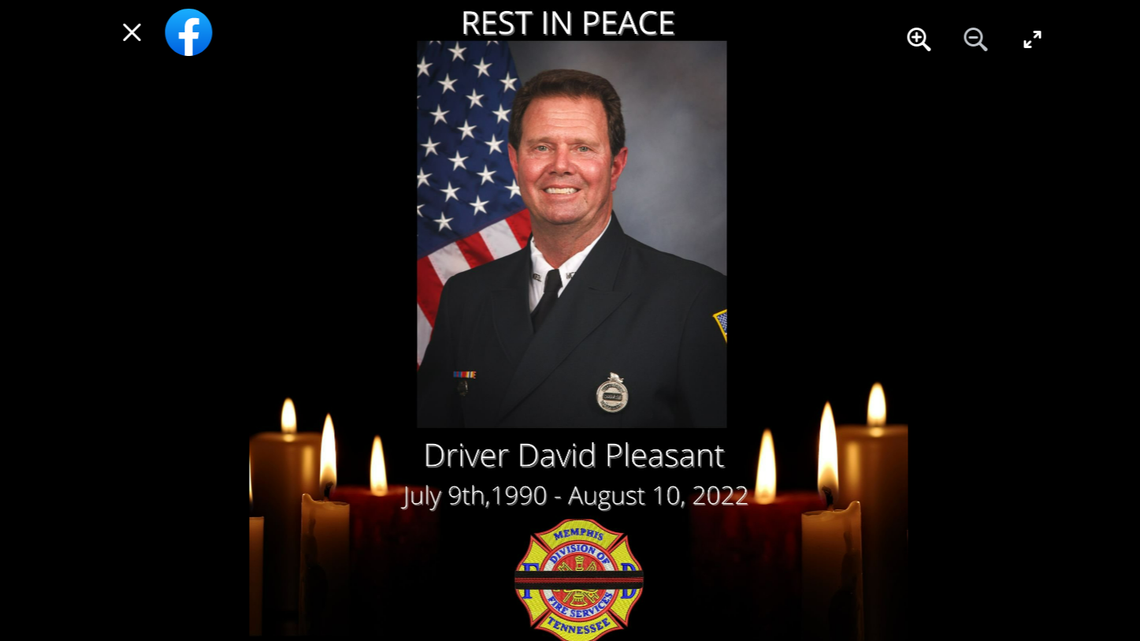 The Memphis Fire Department is mourning the loss of driver David Pleasant after he was killed in a wreck while responding to a residential fire Aug. 10.