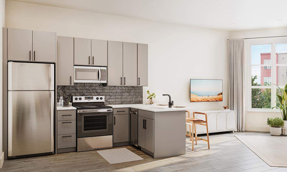 Centro NoDa has studio, 1-bedroom and 2-bedroom apartments, ranging from 425 square feet to 1,013 square feet.