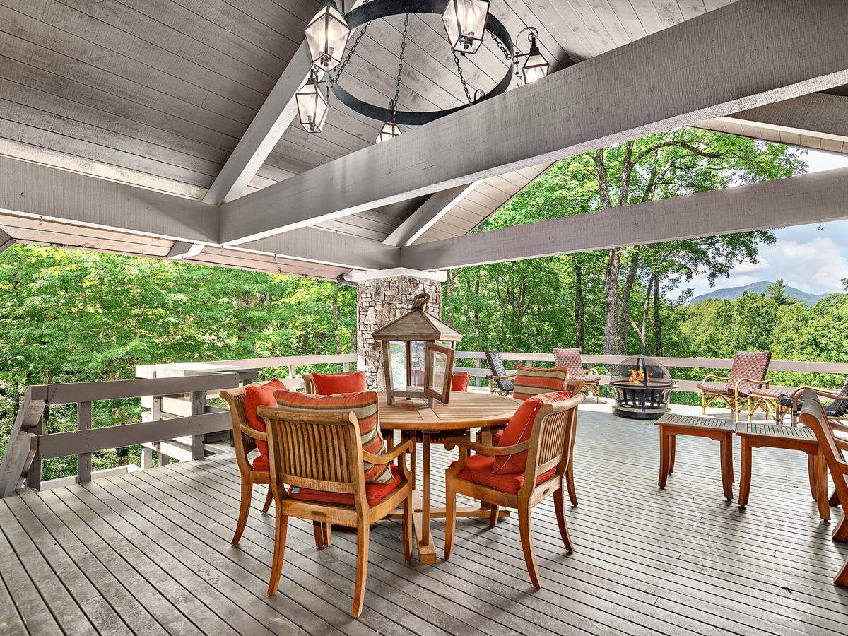 The property includes unparalleled views of the Blue Ridge Mountains.
