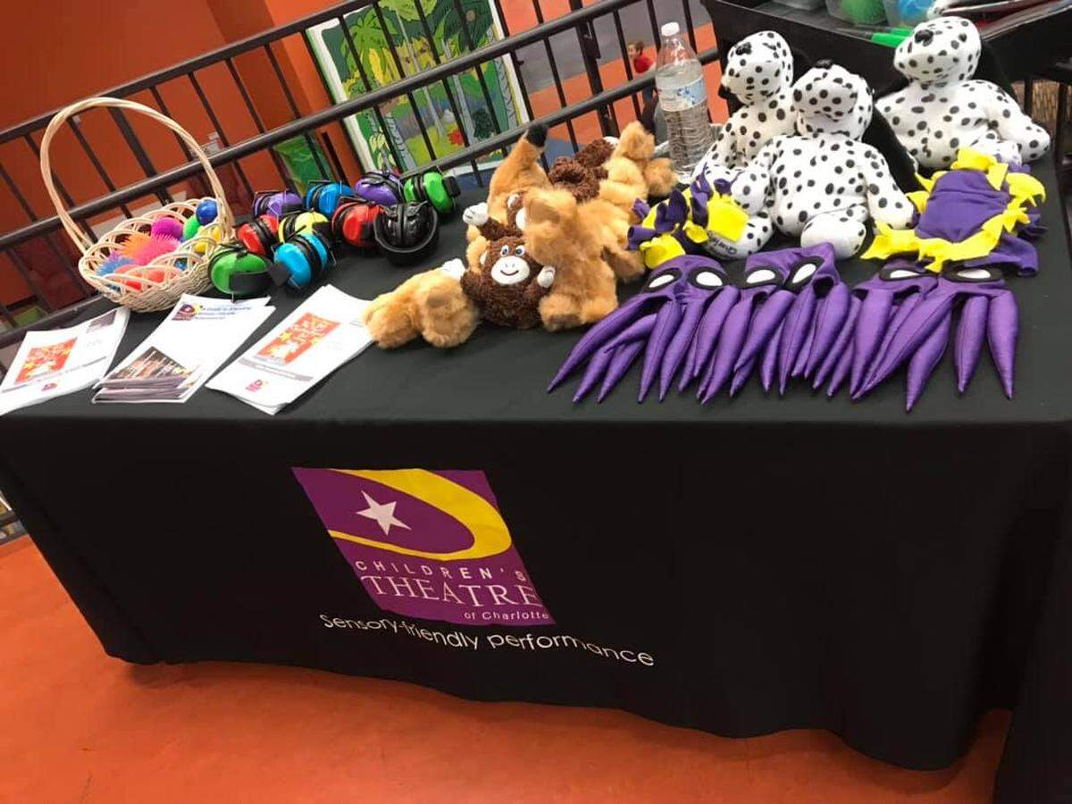 For sensory-friendly performances, Children’s Theatre of Charlotte offers audience members items such as headphones and weighted toys that can help make children feel more comfortable.
