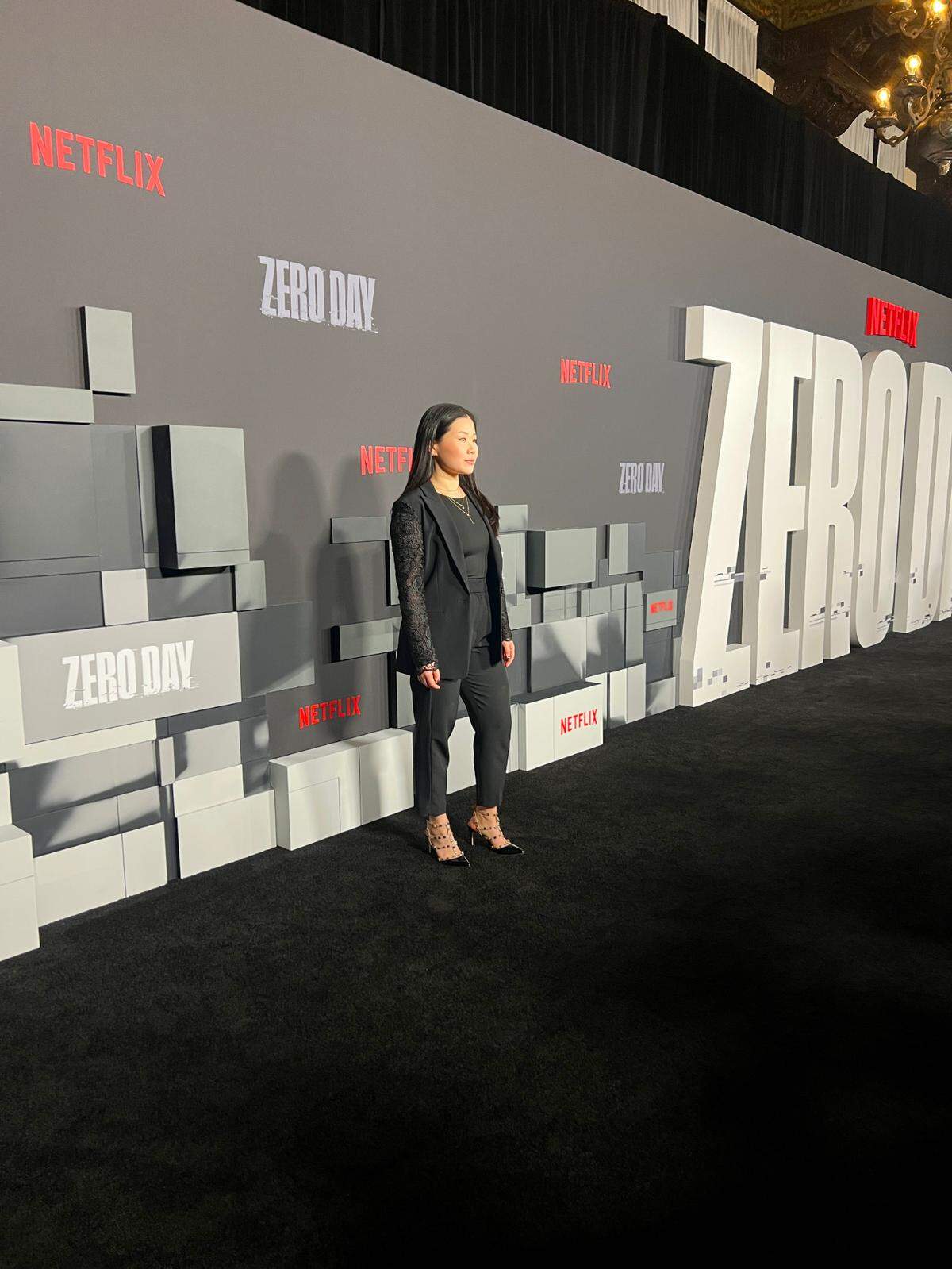 Eden Lee at the Netflix premiere of “Zero Day,” where she appears in four of the show’s six episodes as Special Agent Angela Kim.