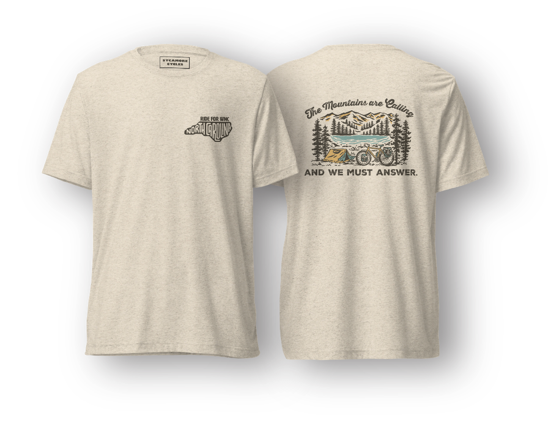 Sycamore Cycles has sold more than 2,500 Ride for WNC Helene Relief T-Shirt shirts so far, gathering $35,000 in donations.