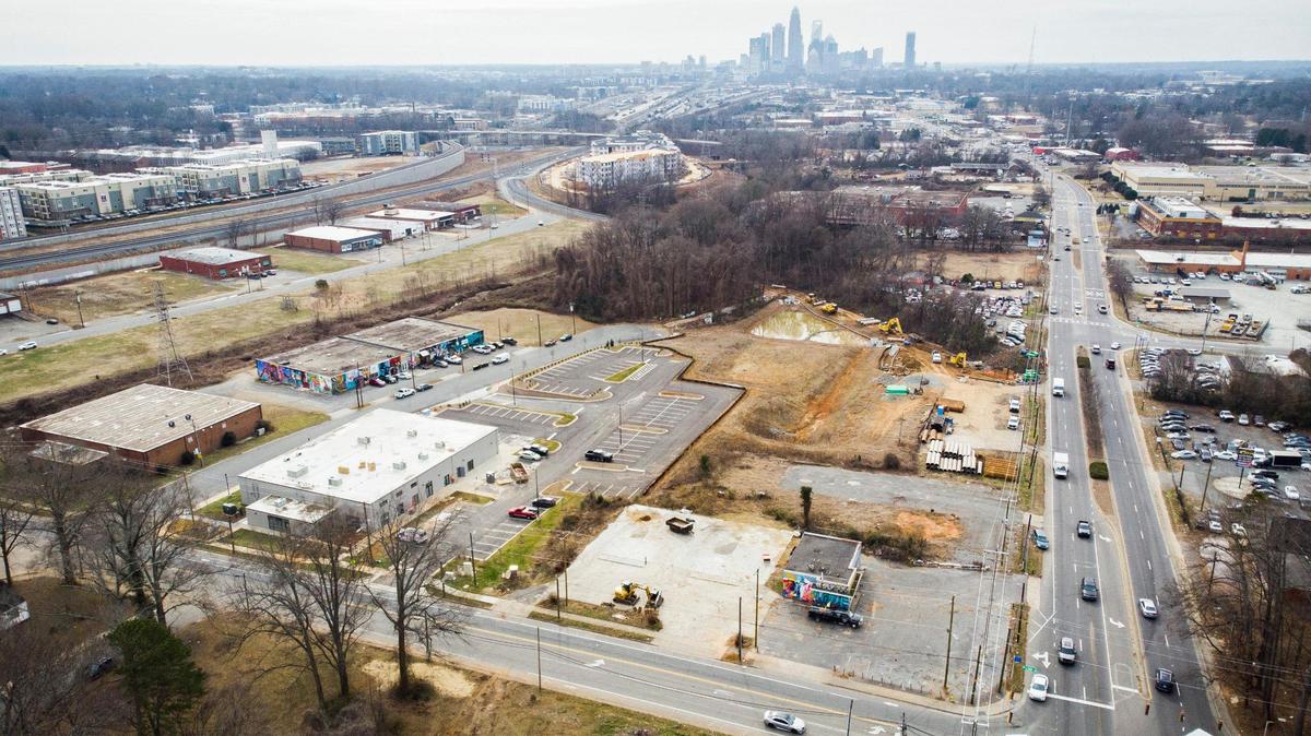 A New York-based developer plans to build a 383-unit apartment building at the corner of East 36th and North Tryon streets with hopes to include a grocery store on the ground level. Construction started this week. The site is a short walk from the center of NoDa.