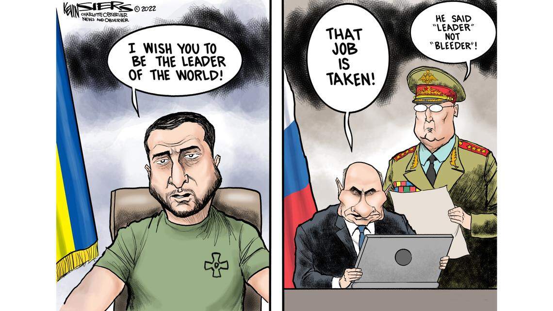 Kevin Siers cartoon: Zelenskyy’s Plea