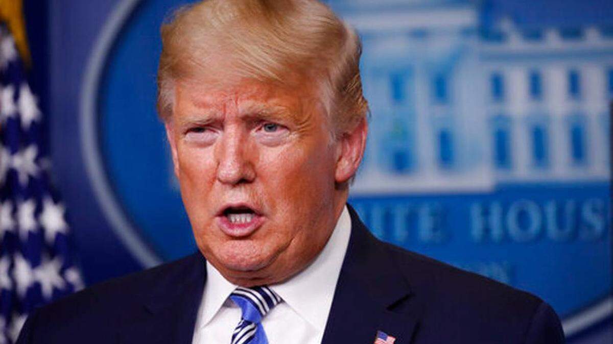 President Donald Trump speaks about the coronavirus last week during White House briefing. The president said he is hoping the United States will be reopened by Easter.
